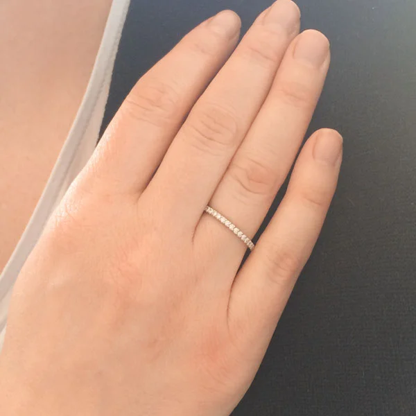 Handmade Wedding Rings Platinum Pave Set Diamond Eternity Ring Bespoke Jewellery Dublin Eva Dorney Goldsmith Contemporary Handmade Jewellery Design