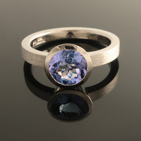Tanzanite dress ring | Handmade platinum engagement ring | Bespoke  jewellery design Dublin  eva dorney goldsmith | contemporary handmade  jewellery design