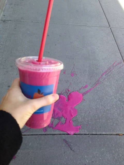 smoothie spill