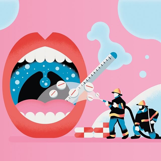 My illustration from BBC Science Focus magazine this month. The article was titled &quot;How to beat a cold&quot; and was about the best way to beat the sniffles. 
#editorial
#editorialillustration
#editorialillustrator
#illustrate
#illustration
#vec
