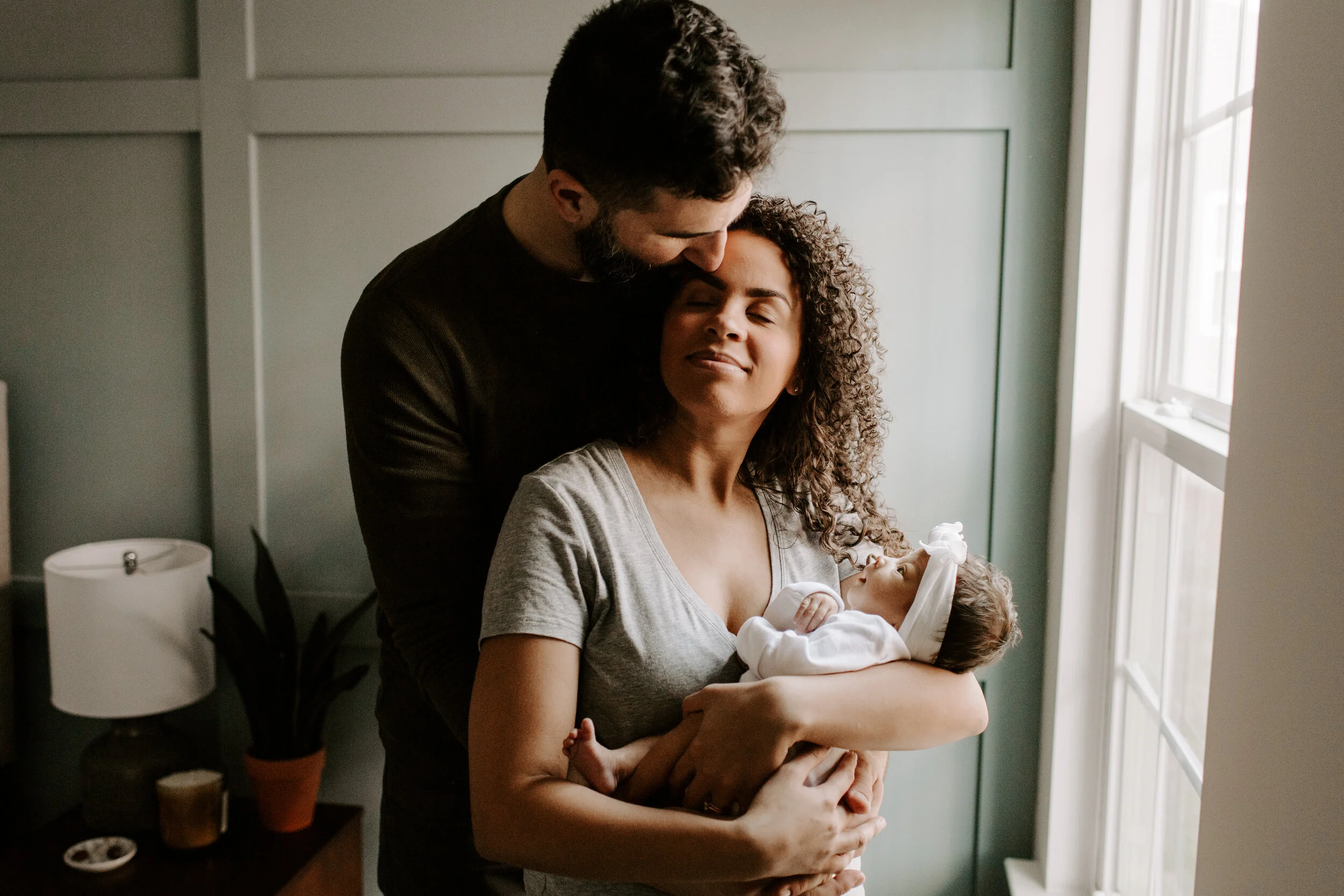 Bianca, Andrew + Cora || In-Home Lifestyle Newborn Session || Maryland Lifestyle + Family Photographer