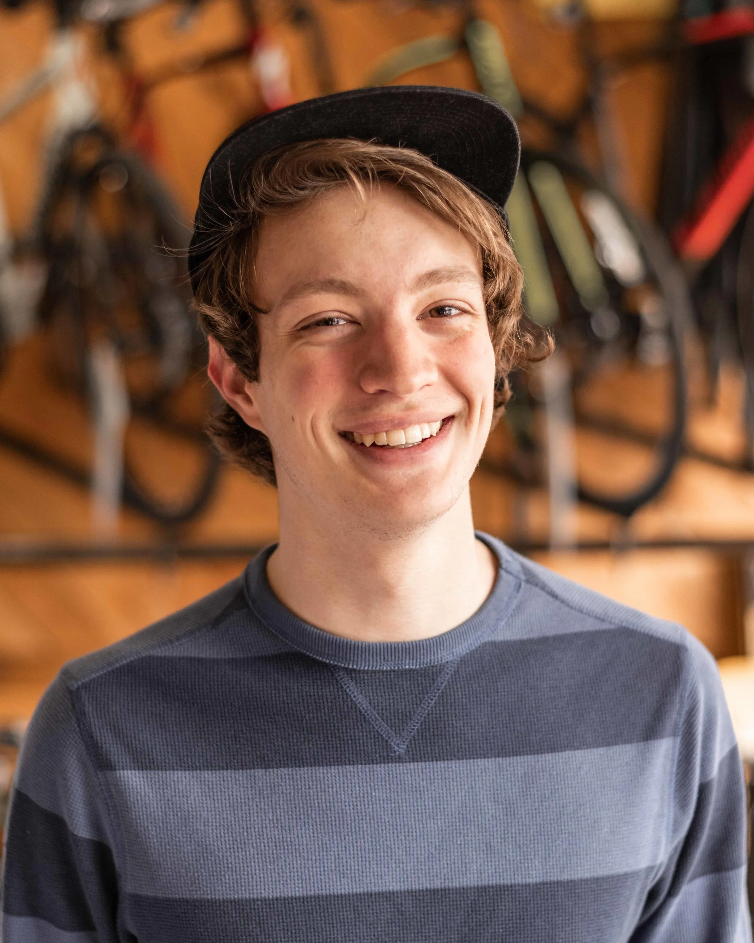 Adam Hometown: State College, PA Experience: Has worked here since 2015 and has been riding bikes since around 2013. Has raced with Penn State a few times. Favorite Bike: The Cannondale Caad 12 What do you do when you are not on the bike? Goes to school at the Delta Program.
