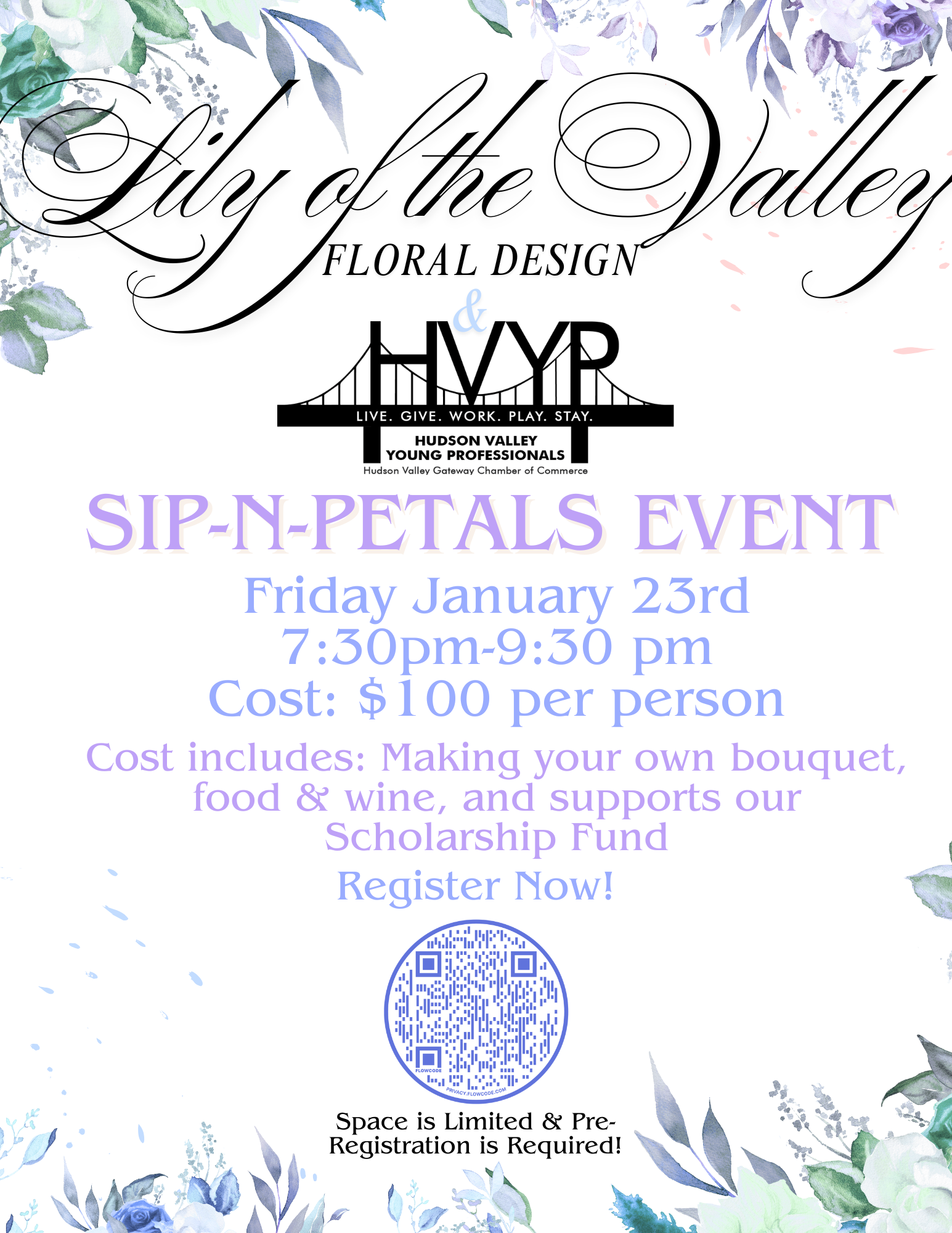 January Sip-N-Petal Fundraiser 