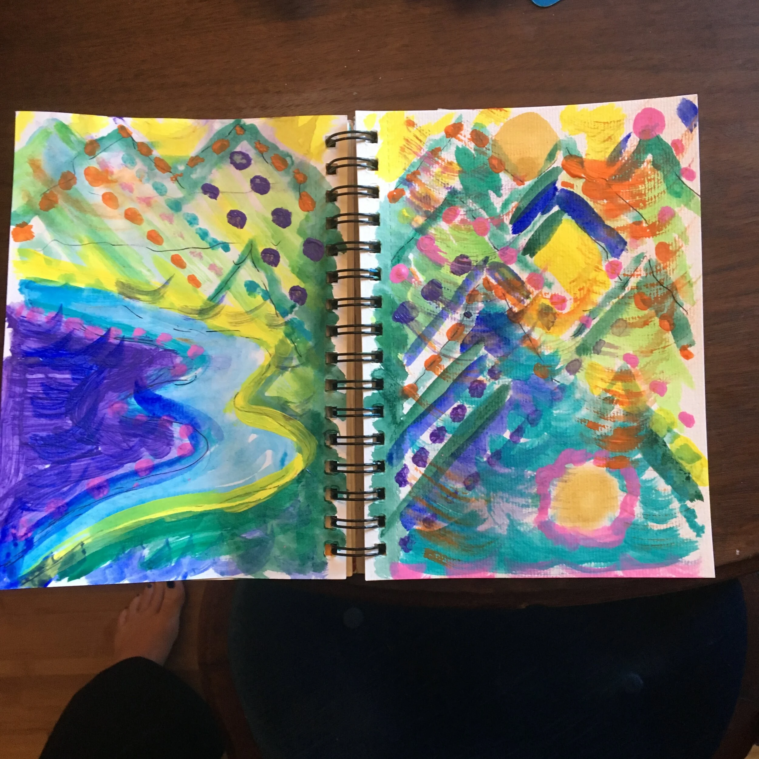 art journal mountains stream.JPG