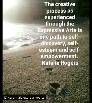 As I continue to expand my work in person-centered expressive arts, I seek to connect with other practitioners. Sara's post with Natalie's words inspires me! Thank you for sharing your image with Natalie's words with us, Sara! Follow along here @sara