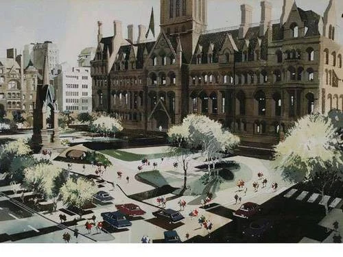 Albert Square landscaped for the Picc-Vic line