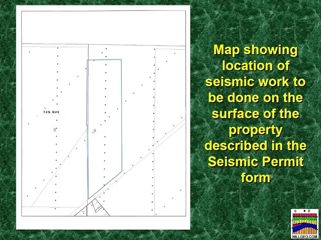 Map Showing Location of Seismic Work to Be Done