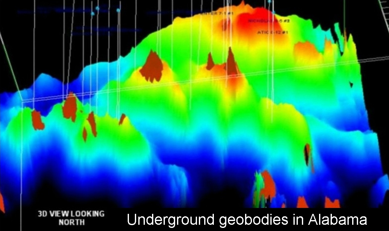 Underground geobodies in Alabama