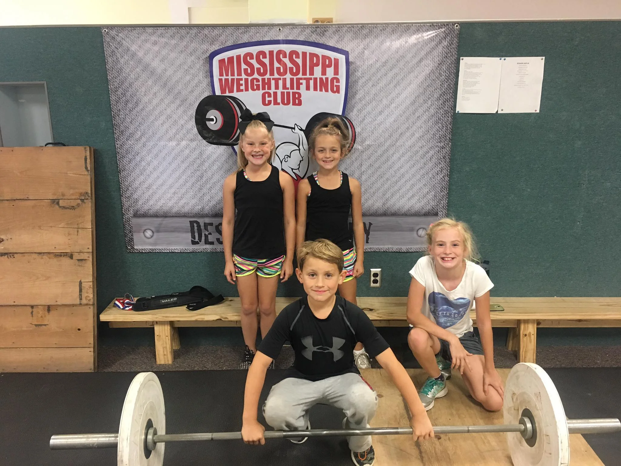 Some of our youth athletes, aged 6-10, before practice one day.