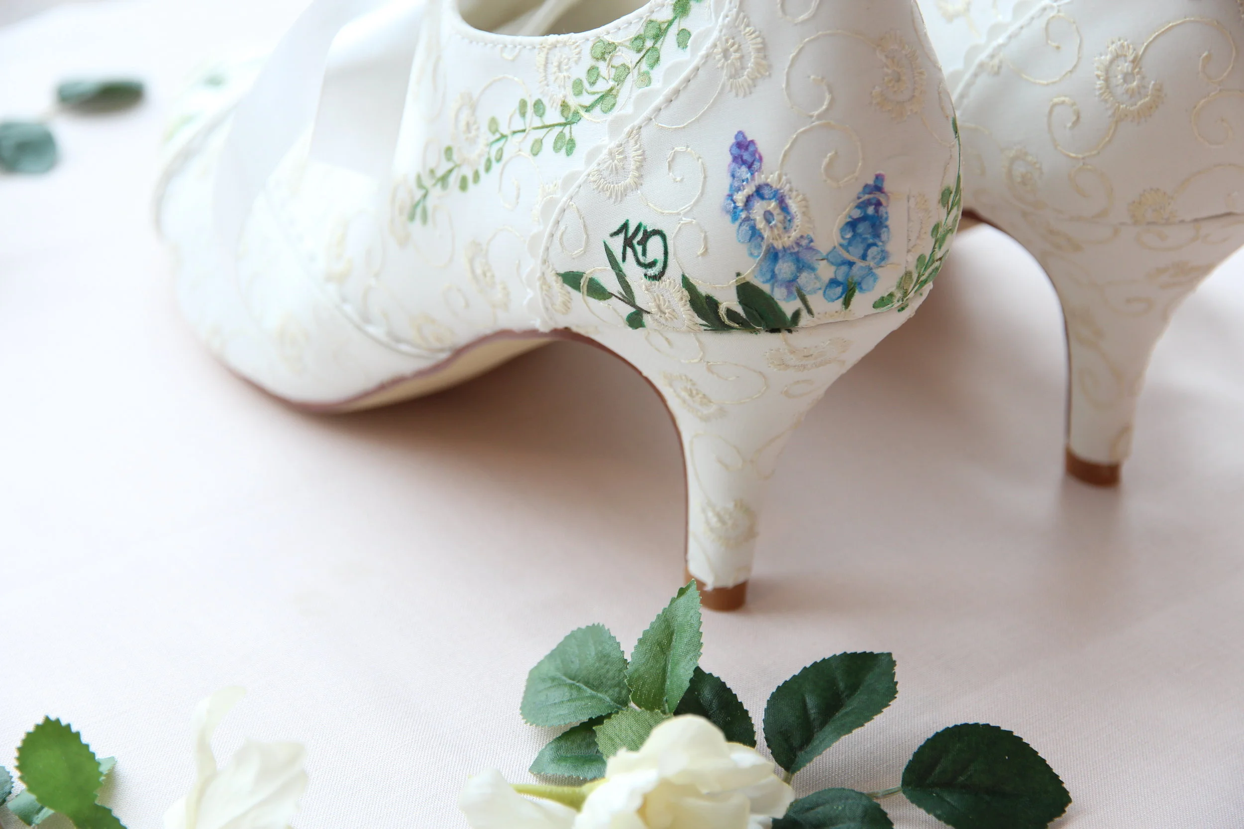 personalised wedding pumps