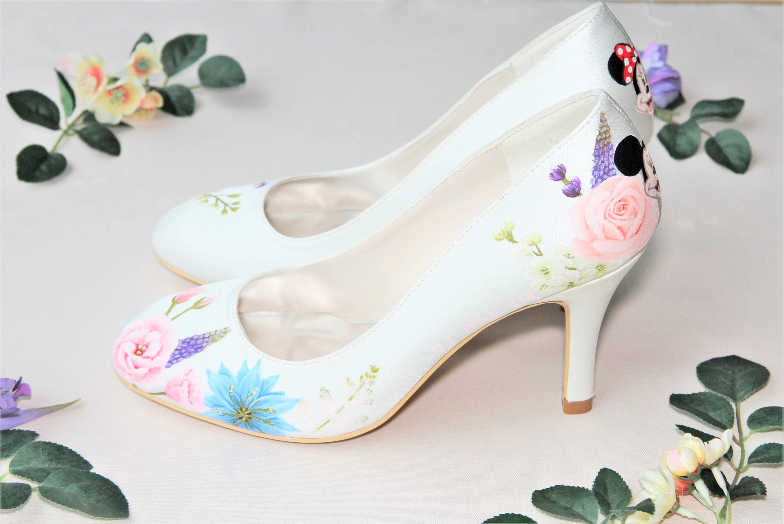 hand painted wedding shoes