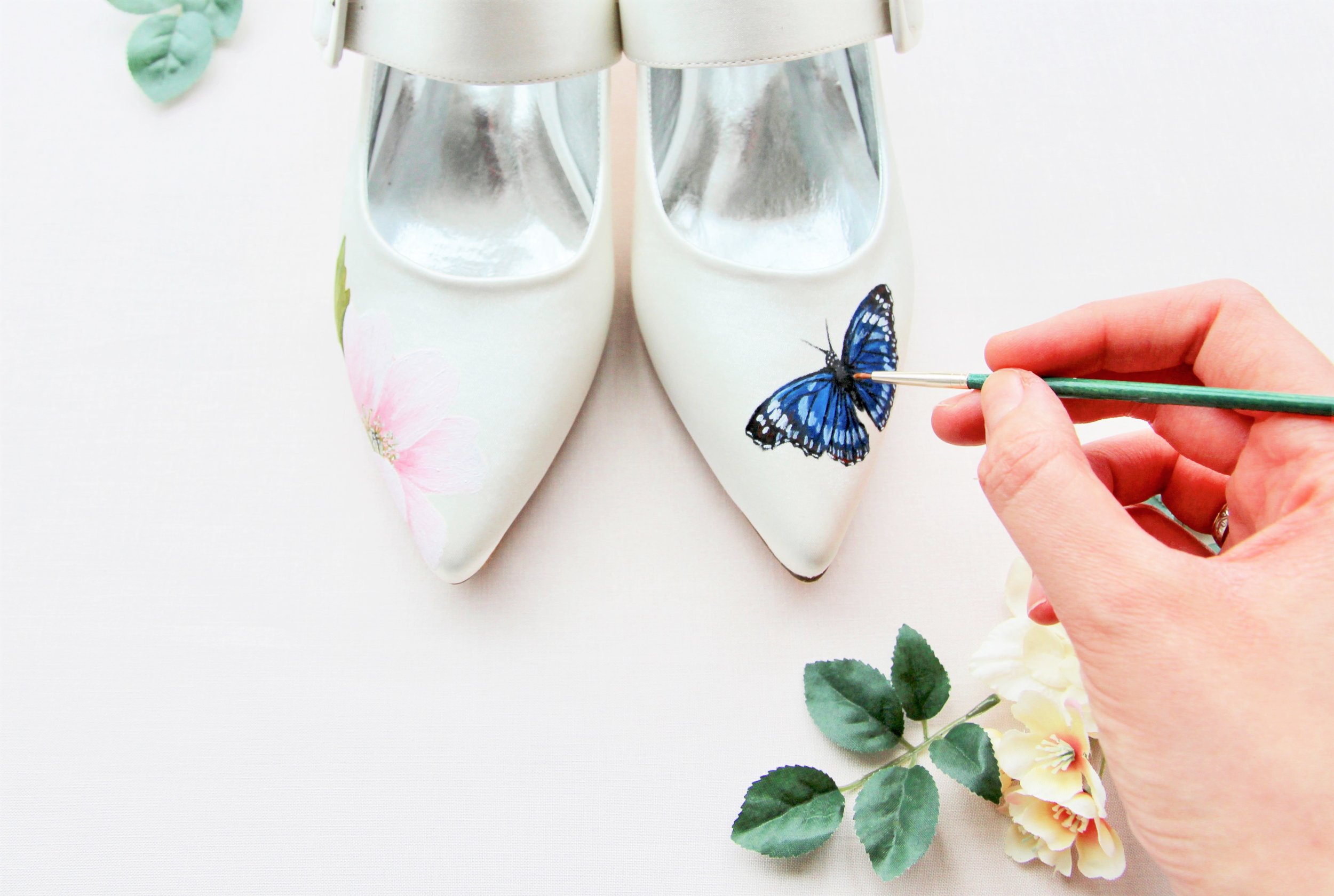 Bridal beetles insect Hand Made Shoe High Heels Size 3 4 5 6 7 8 Platform UK Painted Custom Bespoke