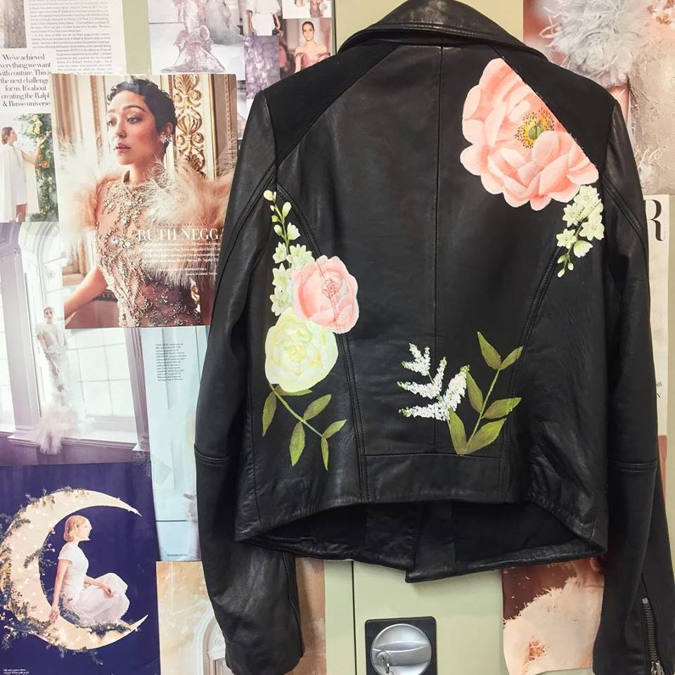 Hand-painted Leather Jackets for Unique Brides —Bespoke Wedding Accessories