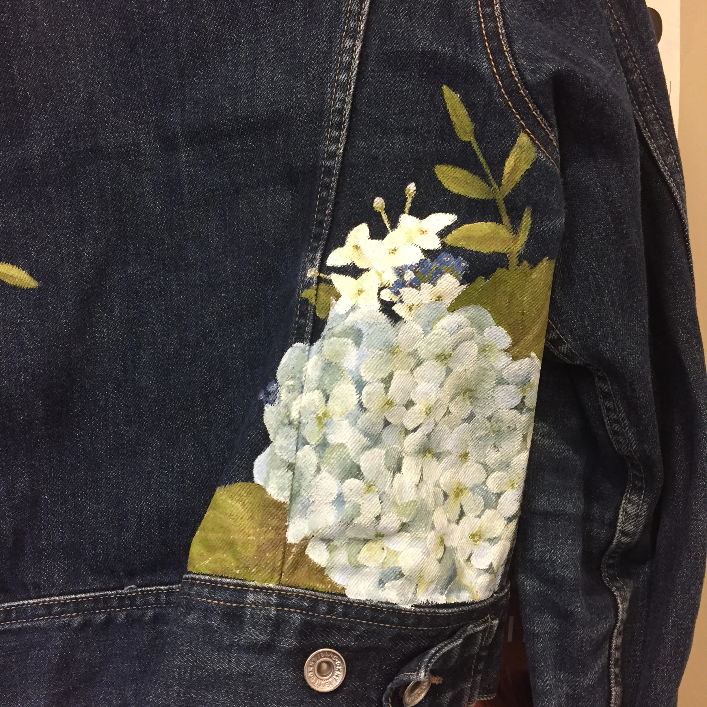 painted blue jeans