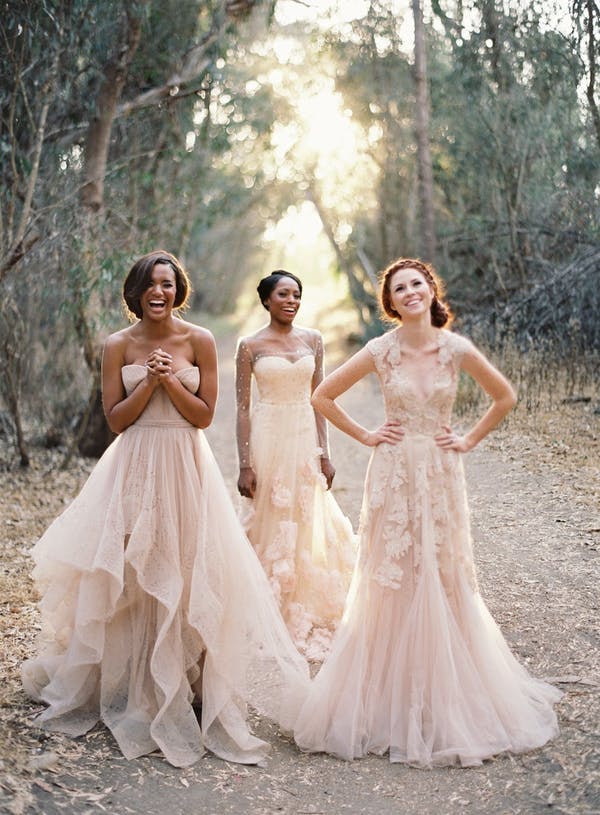 matching bridesmaid dresses to bridal gown