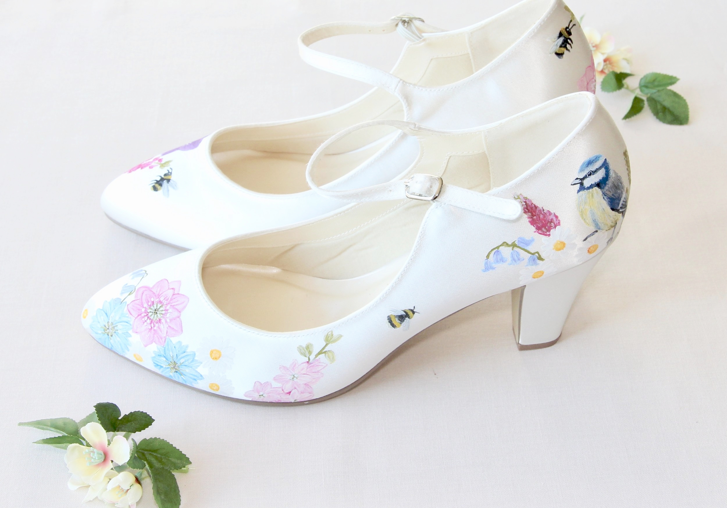 pale pink bridesmaid shoes