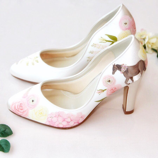 Alice on Instagram Floral shoes  Hydrangea theme for my first  custom unplanned and improvised shoes me and these two cant wait to go  out for a walk 