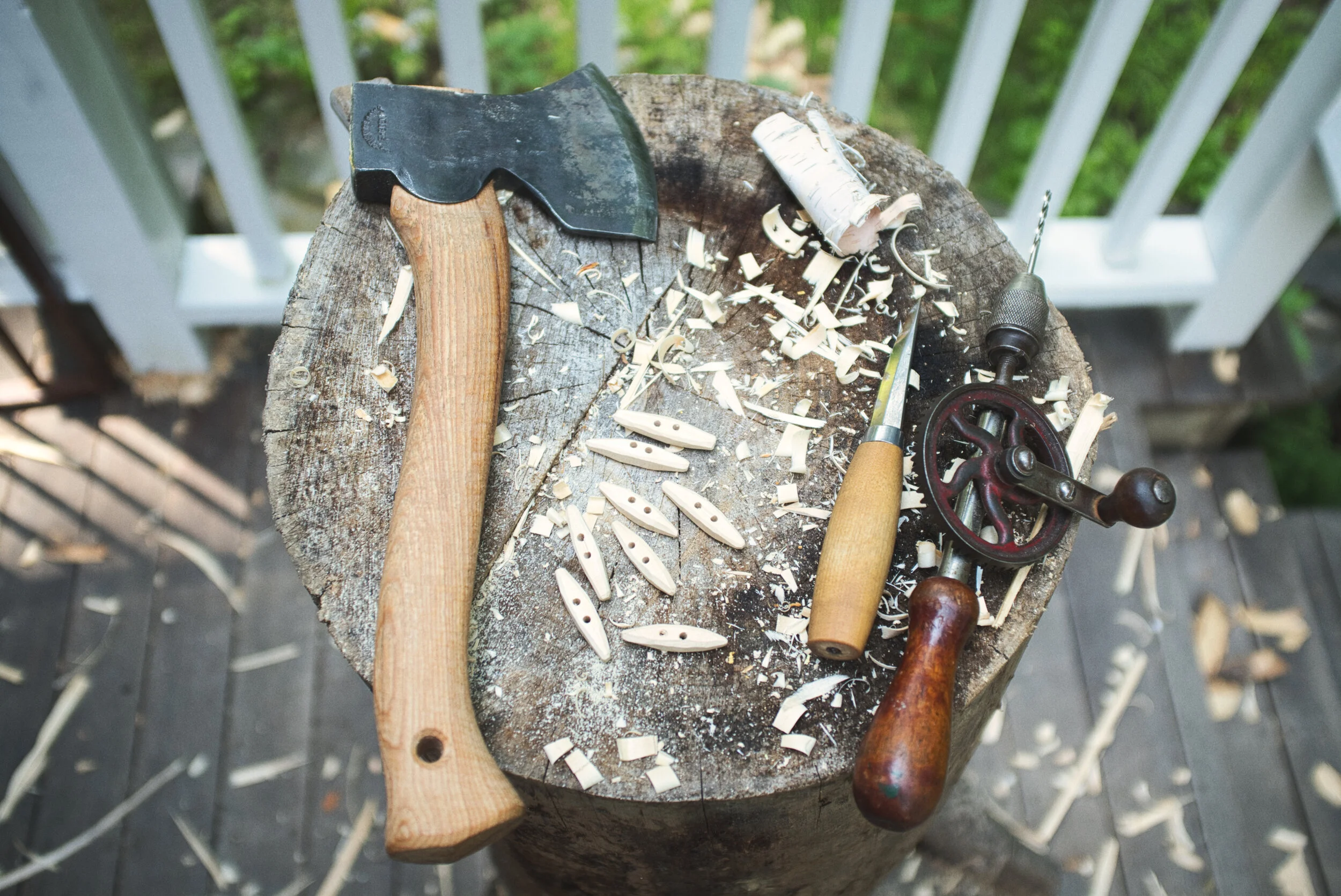 Kasuri bag toggle carving 1.jpeg