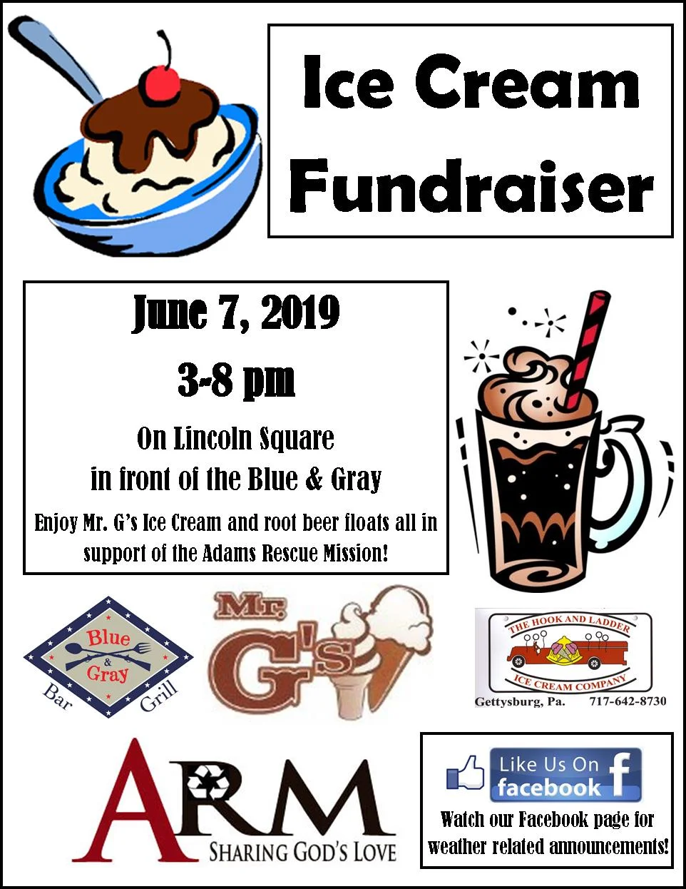 Ice Cream Fundraiser — Adams Rescue Mission