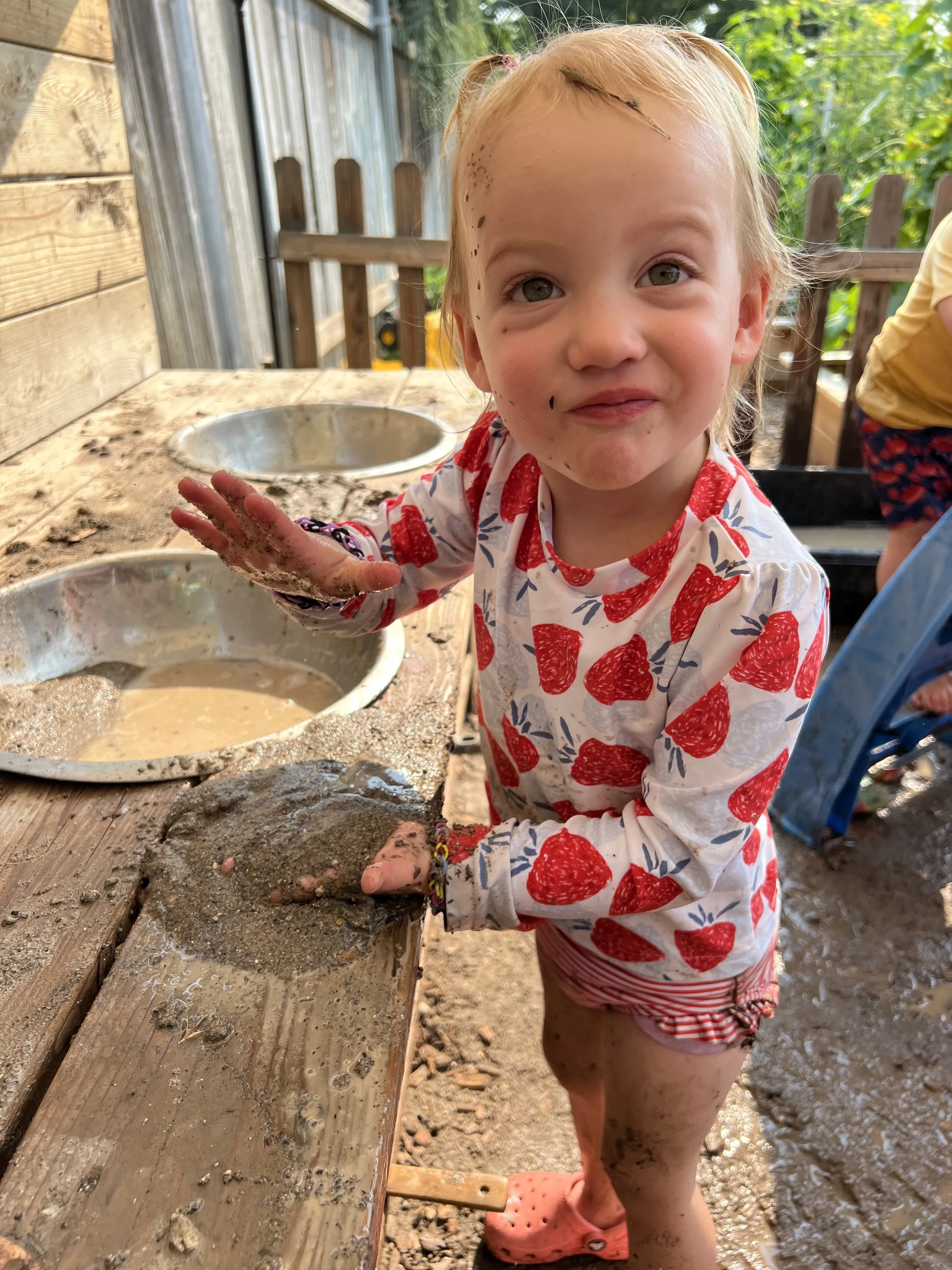 Mud kitchen outdoor preschool daycare childcare fun Boise