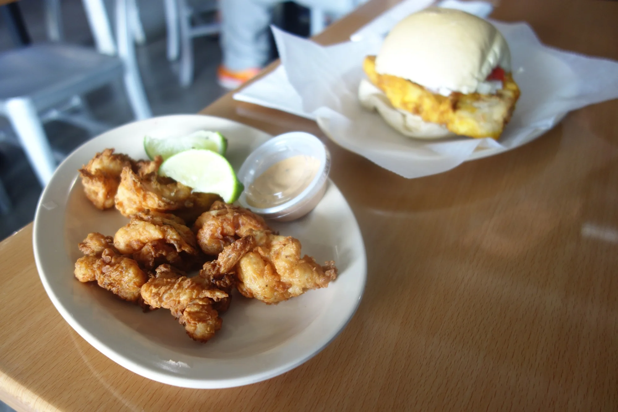Fried Shrimp and Fried Fish Sandwich at La Camaronera