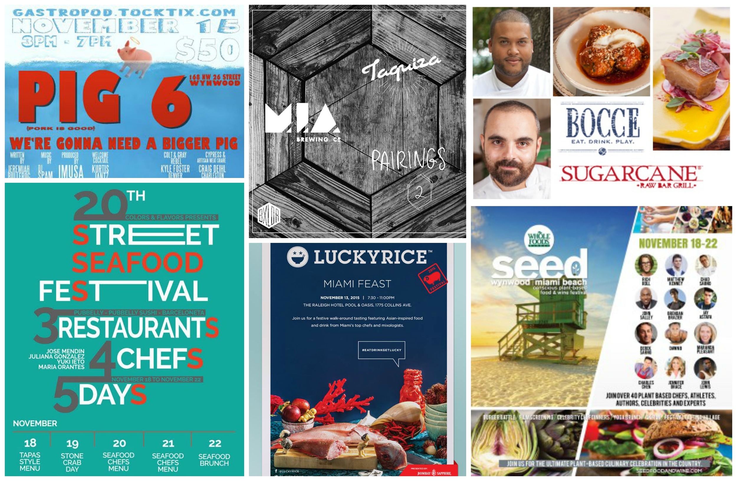 Weekly Nibble : Lucky Rice, SEED Fest, P.I.G.6, Taquiza and Boxelder, Sugarcane and Bocce and more