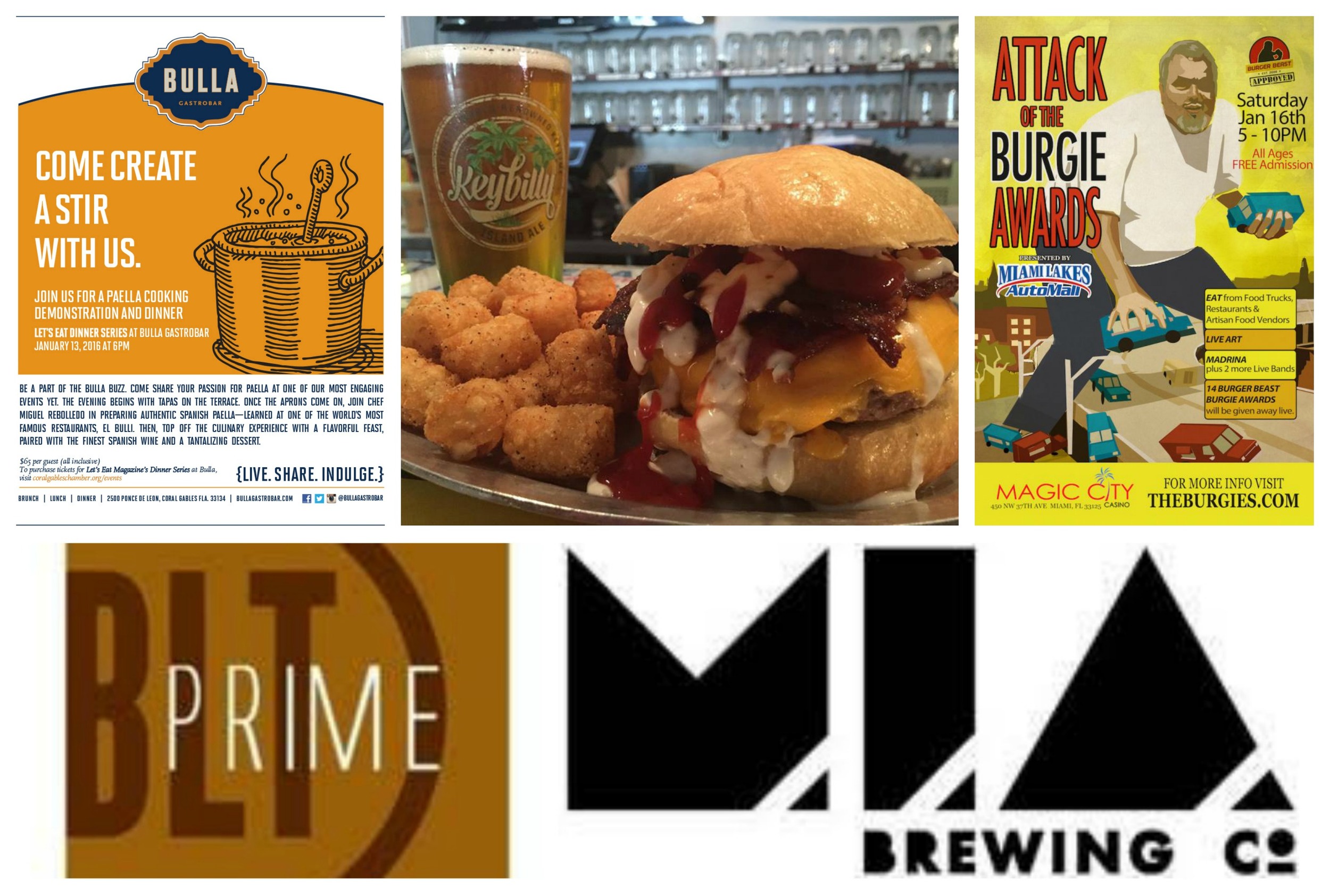 Weekly Nibble 2016: Paella at Bulla, "Burgie Awards", M.I.A Brewing at BLTPrime, Alter & Contra NYC, and new menus at Quality Meats and Mignonette
