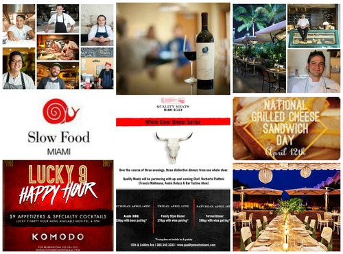 Weekly Nibble: Slow Food at Essensia, StarChefs Gala,Whole Steer at Quality Meats, Happy Hour at Komodo and Rose Brunch at Driftwood Room and more