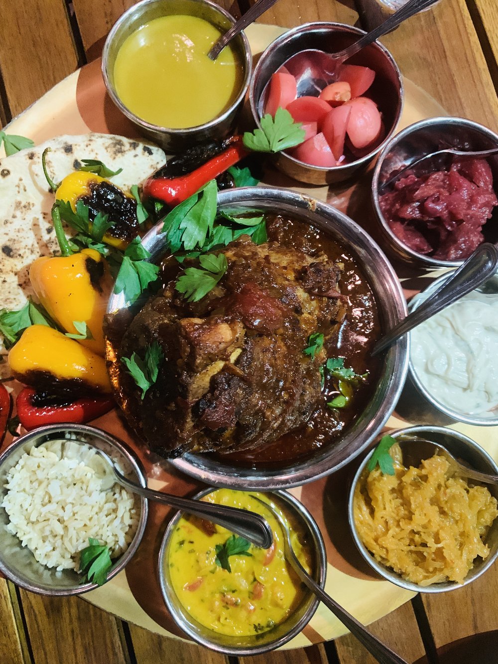 Slow Roasted Pork Shank Thali