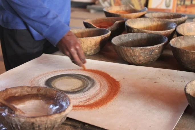  Traditional Senegalese sand paintings. | Dakar, Senegal&nbsp; 