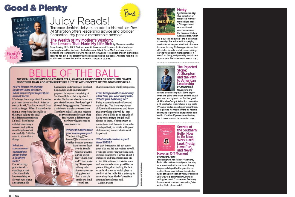 Phaedra Parks Interview in Juicy Magazine (print)