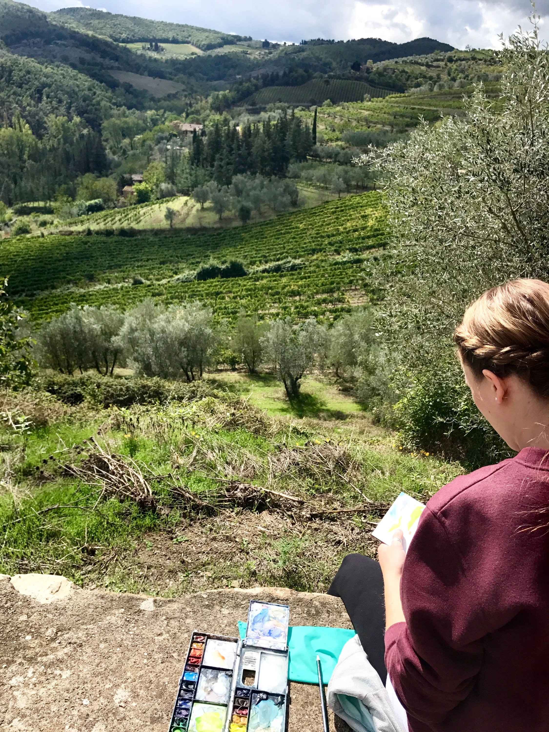 (Painting en plein air in Tuscany in the fall of 2017)