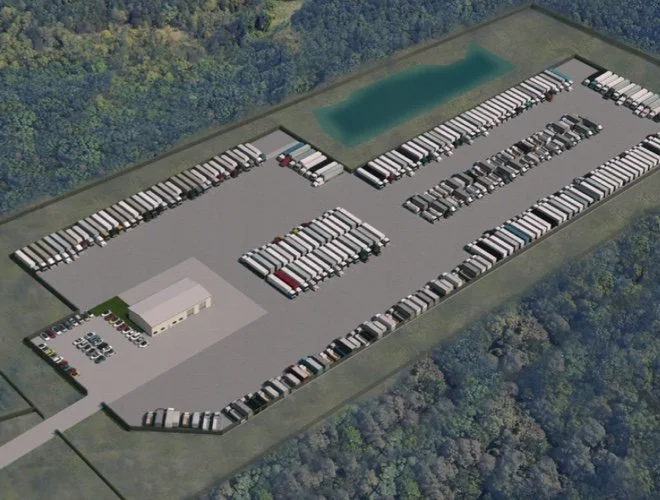 Thumbnail of the area with a rendering of future buildings