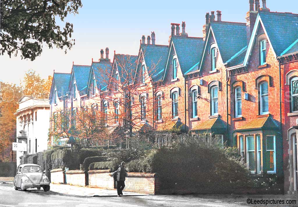 Otley Road Terrace, morning sunshine The sun was just reflecting back off the brickwork on the terrace just next to the old Girls School