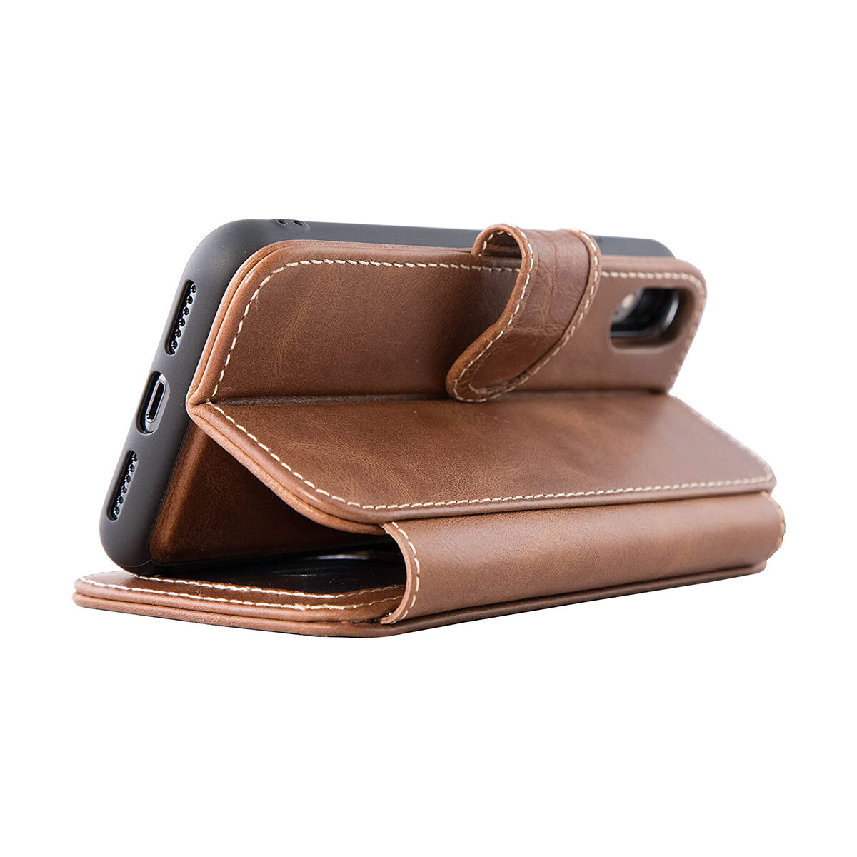 Wilken Leather iPhone Crossbody Phone Case with Wallet and Purse | Holds Cash, Credit Cards, and More in Zipper Pouch