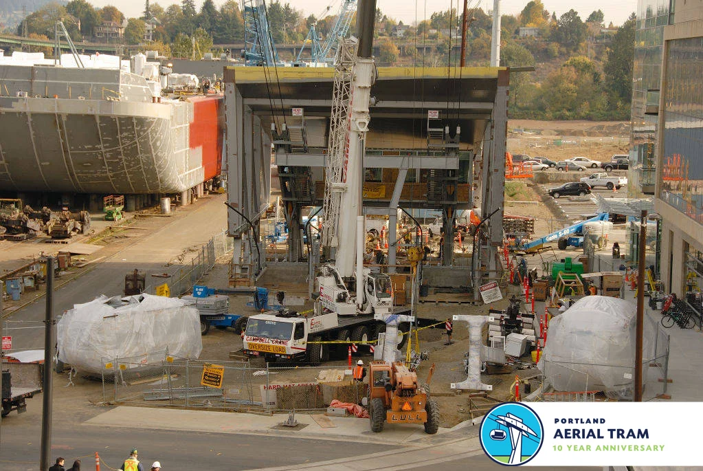 The South Waterfront Terminal under construction.