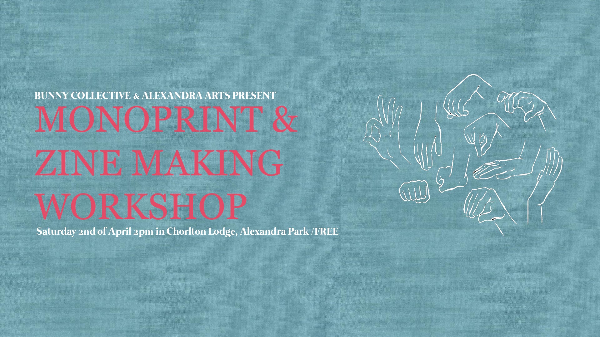 Bunny Collective Monoprint and Zine making workshop