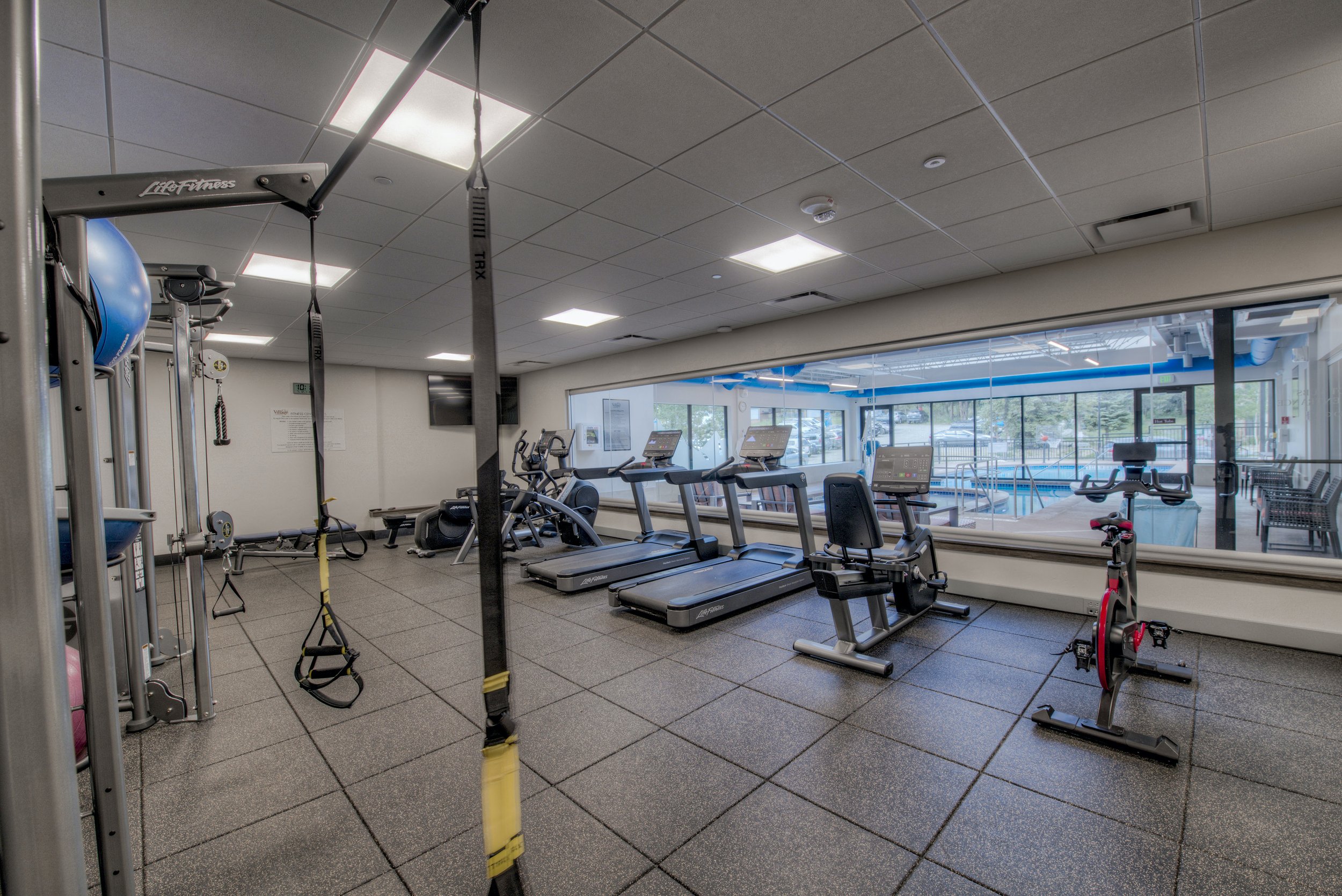 Fitness room equipped with everything you may need