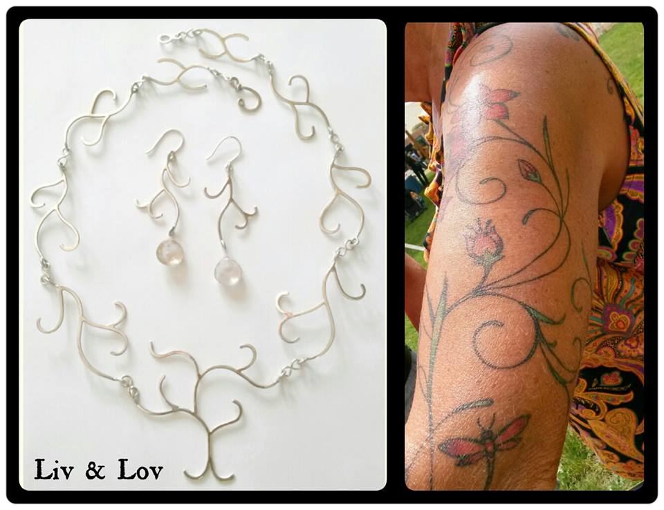 A Liv & Lov design made smaller. She loved it because it reminded her of her tattoo!