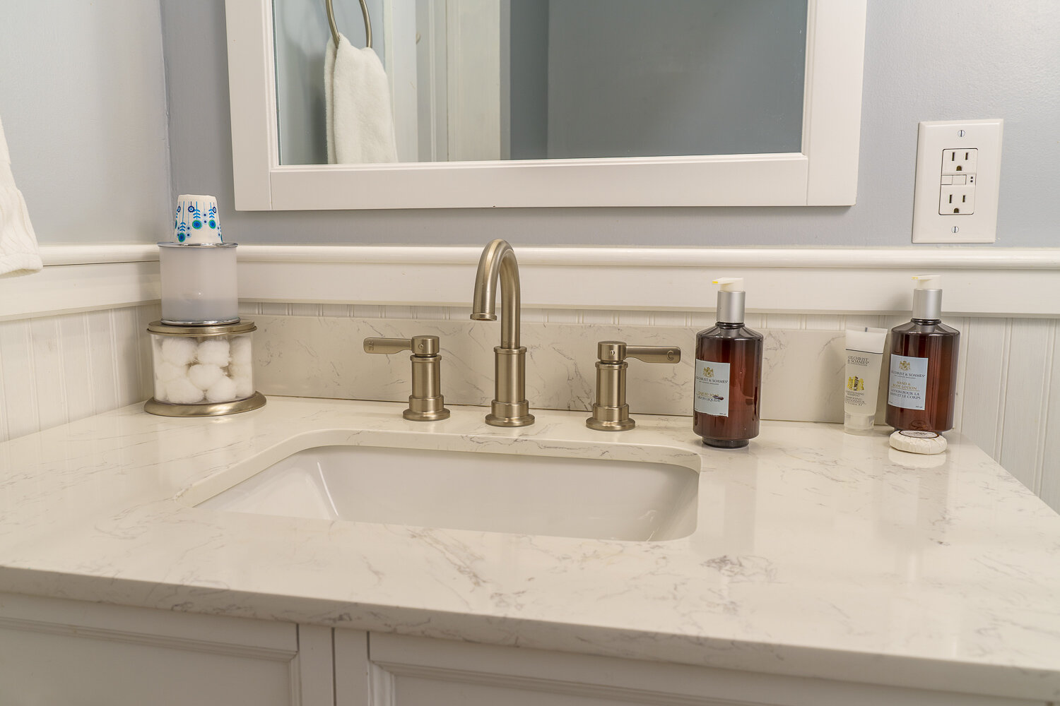  A picture of the Red Room vanity closeup. 