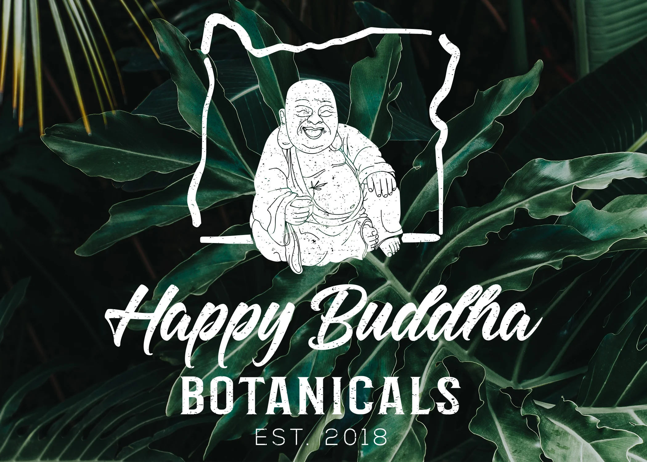 Logo Design // Happy Buddha in Medford, OR came to me in hopes to include their favorite buddha statue in their new logo. I am happy to do hand drawings and make what they love a part of their brand.