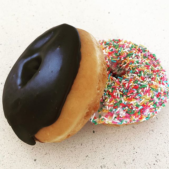 Apparently it&rsquo;s international donut day. Who am I to argue?
Chocolate or sprinkles? 
#donuts #yum #writersofinstagram