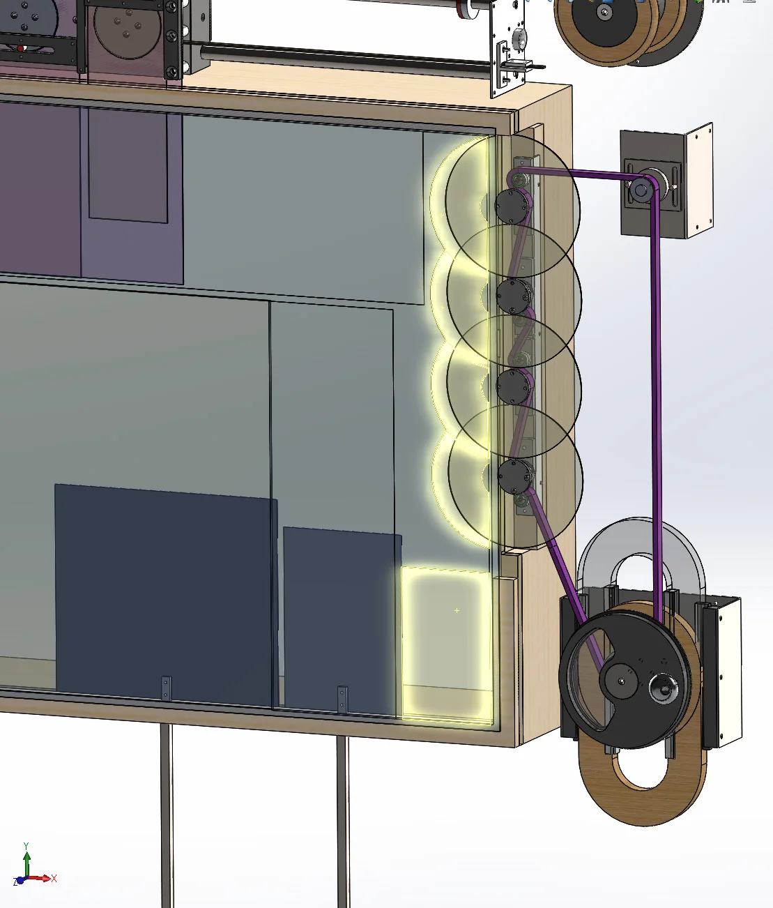 Zones of the scene operated