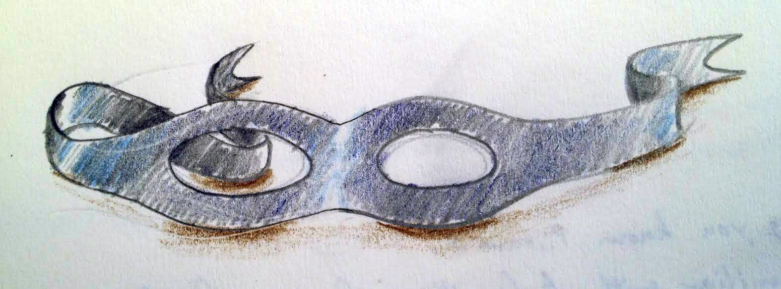 I felt like expressing my frustration over how the masses of creatives who are charged with increasing creative confidence shut it down and are blindfolded by sketching it. But each time I visualise a blindfold and then sketch it, the drawing comes out as a wise rebel's mask. I can't fool my mind, it knows better what I want to do, turning every a negative into inspiration. the picture smiles at me back cheekily, a reminder to go forth. 