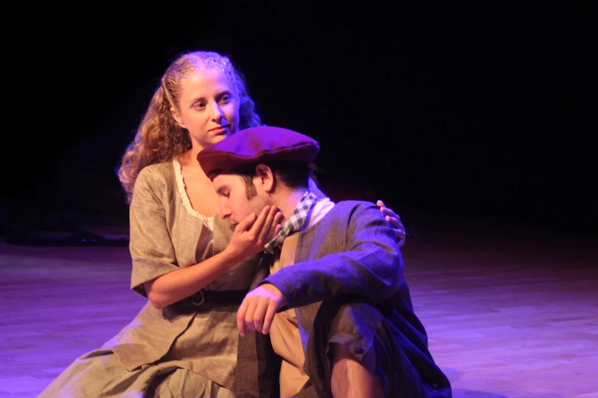 Alex and Thomas (re)create the roles of Peggy and Patie in the BBE's 2016 production of Ramsay's Scottish opera, The Gentle Shepherd , last seen in North America in 1798.