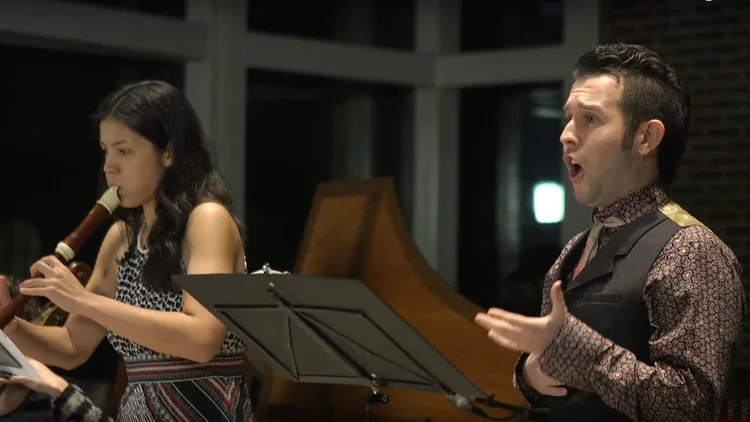 Laura Osterlund and Thomas Aláan perform I. Iman from Two Assyrian Songs . The movement tells the story of Iman as she escaped from Iraq.