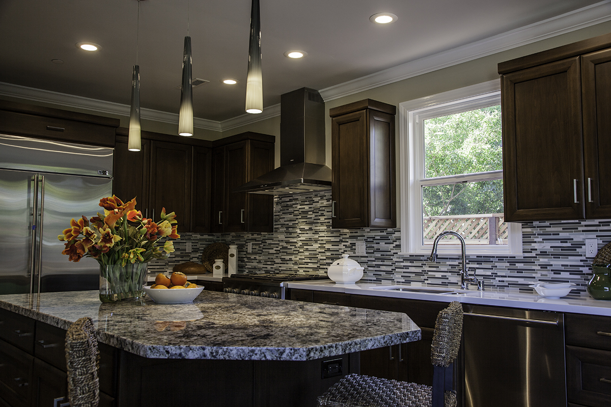 (1)Keystone Blend Interlocking Pattern (2)Blue Flower Granite