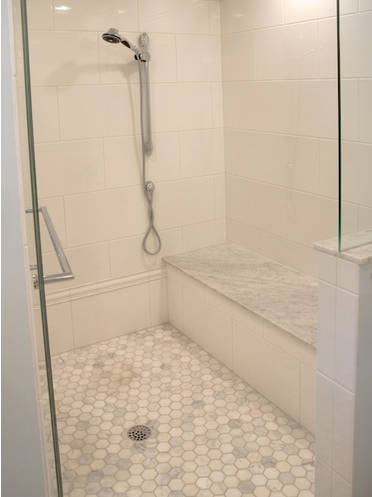 White Carrara (Italian) 2" Hexagon Mosaic