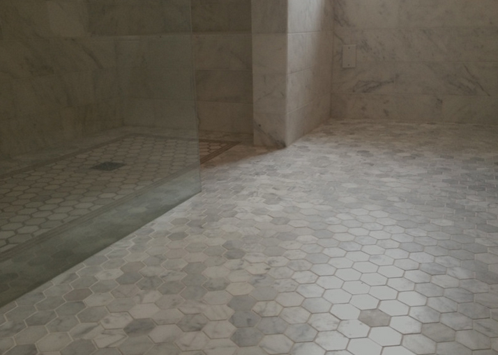 White Carrara (Italian) 2" Hexagon Mosaic