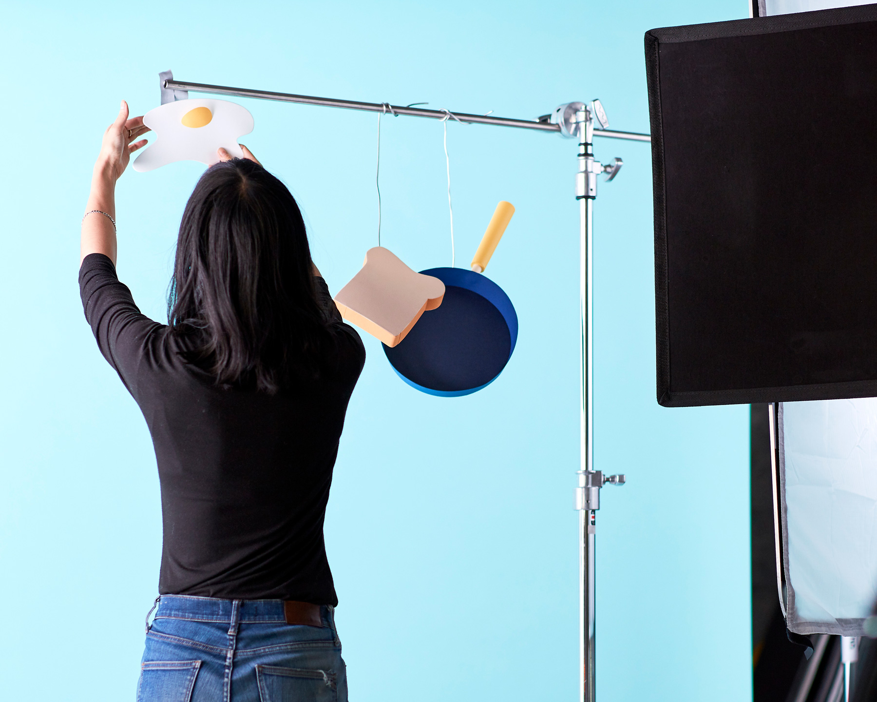 Behind the scenes shot at the photoshoot